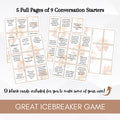 set of 5 pages of thanksgiving conversation starters